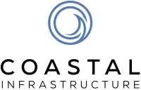 Logo of Coastal Infrastructure featuring a circular design with blue and black text.