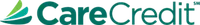 CareCredit logo with a stylized three-leaf icon in blue and green next to the brand name.