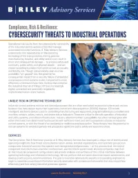 Cybersecurity Threats to Industrial Operations cover