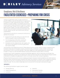 Facilitated Exercises - Preparing for Crisis cover