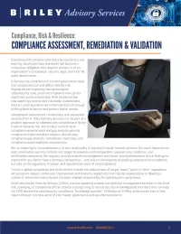 Compliance Assessment, Remediation & Validation cover