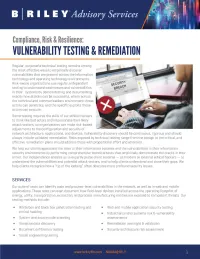 Vulnerability Testing & Remediation cover