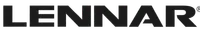 Black Lennar logo with bold uppercase letters on a transparent background