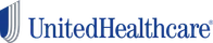 UnitedHealthcare logo with blue stylized shield and company name in blue text
