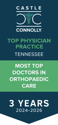 Castle Connolly Top Physician Practice Tennessee for orthopedic care from 2024 to 2026 award badge | Orthosouth | Memphis