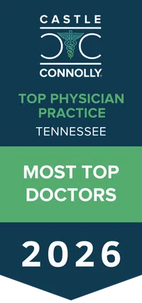 Castle Connolly Top Physician Practice Tennessee Most Top Doctors 2026 award badge - OrthoSouth