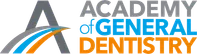 Logo of the Academy of General Dentistry with stylized A and multi-colored swooshes
