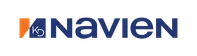Navien company logo featuring blue and orange colors, promoting energy-efficient heating solutions.
