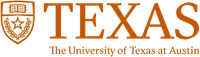 Logo of The University of Texas at Austin featuring a shield with a star and laurel leaves, and the university name in orange.