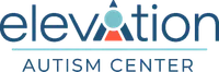 Elevation Autism Center logo with stylized letters and colorful geometric shapes above text.