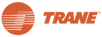 Trane logo with orange stylized circle and bold uppercase text on a white background
