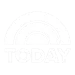 White TODAY show logo with a stylized three-arc rainbow design