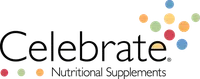 Celebrate Nutritional Supplements logo with colorful dots forming a starburst pattern