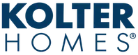 Kolter Homes logo with dark blue uppercase letters on a transparent background.
