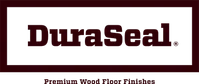 DuraSeal logo with tagline Premium Wood Floor Finishes in dark red text on white background