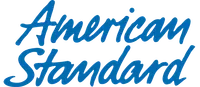 Blue cursive text logo reading American Standard on transparent background