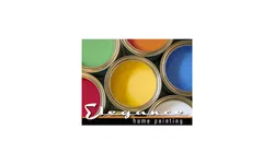 Open paint cans filled with green, orange, red, yellow, and blue paint showing vibrant color options.