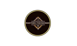 Masters Finishings logo featuring a brown and gold circular emblem with a paintbrush and text.