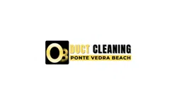 OB Duct Cleaning logo with yellow and black text on white background for Ponte Vedra Beach services.