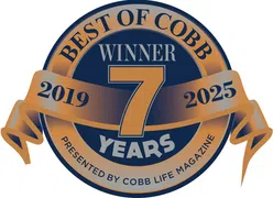 Best of Cobb award logo showcasing 7 years of excellence from 2019 to 2025.