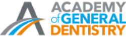 Logo of Academy of General Dentistry featuring stylized A with blue and orange swooshes.