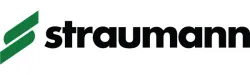 Straumann company logo with green stylized S and bold black font on white background