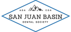 San Juan Basin Metal Supply logo with mountain graphic inside a blue diamond outline