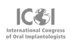 International Congress of Oral Implantologists logo with a globe icon integrated in the acronym ICOI.