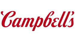 Campbell's logo in red cursive font on a transparent background