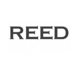 Black and white Reed Instruments logo with Reed in bold uppercase and Instruments below in smaller font.