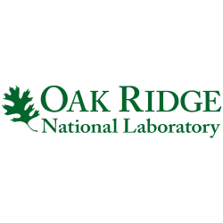 Oak Ridge National Laboratory logo with a green oak leaf and text on a transparent background