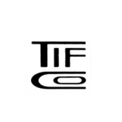 Black and white logo with stylized letters TIFCO inside a rounded square border