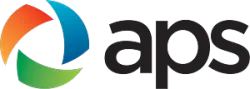 APS logo with colorful curved shapes in orange, blue, and green beside black lowercase letters