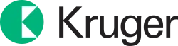 Kruger logo featuring a green circle with a white geometric K shape and the word Kruger in black text