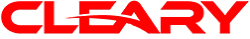 Red Cleary logo with bold modern typography on a transparent background.