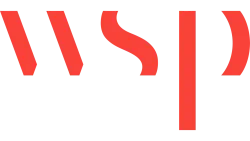 Red WSJ logo with stylized bold letters and black text design on a transparent background.