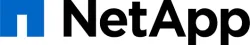 NetApp logo with bold black text and a blue square icon featuring a white negative space shape.
