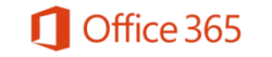 Office 365 logo with orange icon and text on a transparent background