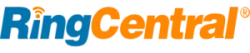 RingCentral company logo with blue and orange text and a small orange map of Africa inside the letter R