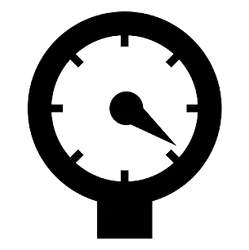 a black and white compass
