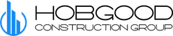 Blue circular logo with vertical bars resembling a rising city skyline inside
