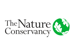The Nature Conservancy logo with black text and a green circular leaf design on a white background