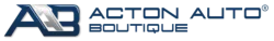 Acton Auto Boutique logo with stylized letters AAB and company name in blue and silver colors.