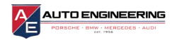 Auto Experts logo featuring a red and blue shield, listing Porsche, BMW, Mercedes, and Audi.