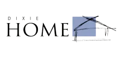 Dixie Home logo with stylized house icon in blue and black lettering.