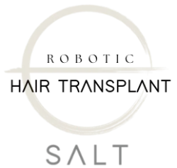 Minimalist logo featuring a beige circle with a horizontal line crossing it and the word SALT below.