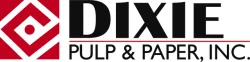Dixie Pulp & Paper, Inc. logo with red geometric symbol and bold black text on white background