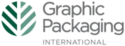 Graphic Packaging International logo with segmented green circular design and grey text.