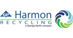 Harmon Recycling logo with green and blue circular design and Georgia-Pacific company text