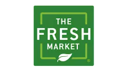 The Fresh Market logo with white text and leaf icon on a green background.